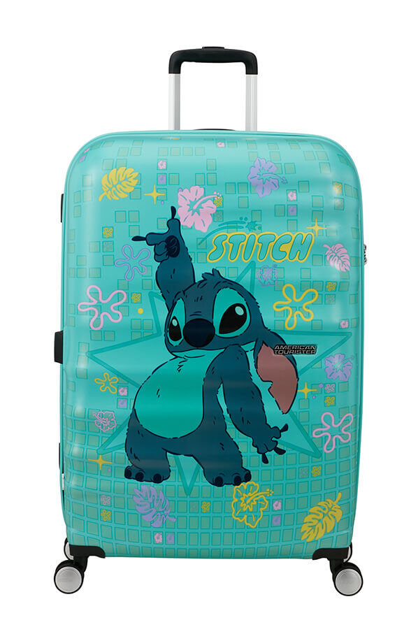 American Tourister Disney Wavebreaker Spinner TSA Disney Fl 77cm  Stitch Flower