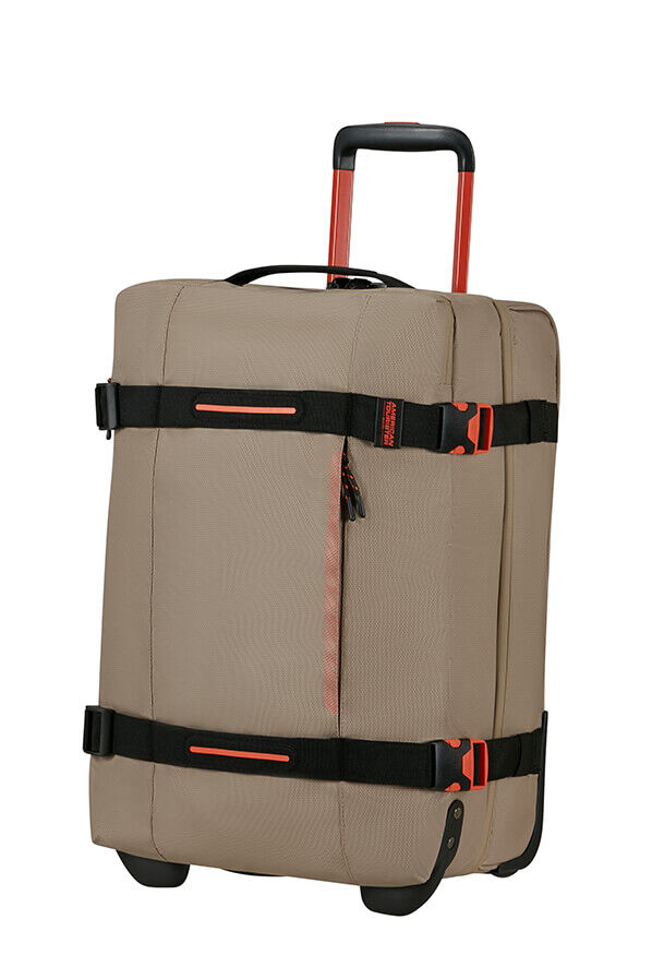 American Tourister Urban Track Duffle with Wheels Coated S  Beige/Orange