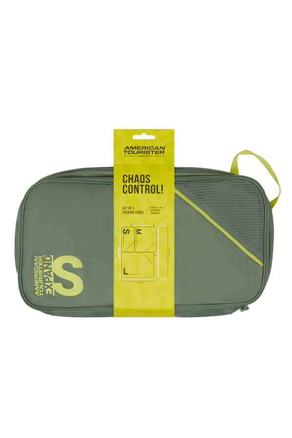 Packing Cubes 3 pakkauskuution sarja | American Tourister American Tourist. Ta Packing Cubes S/M/L  Olive/Lime
