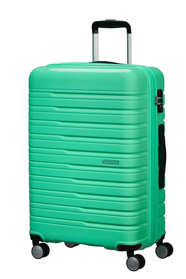 Flashline Pop Keskikokoinen matkalaukku | American Tourister Flashline Pop Spinner Exp TSA 67cm  Light Green