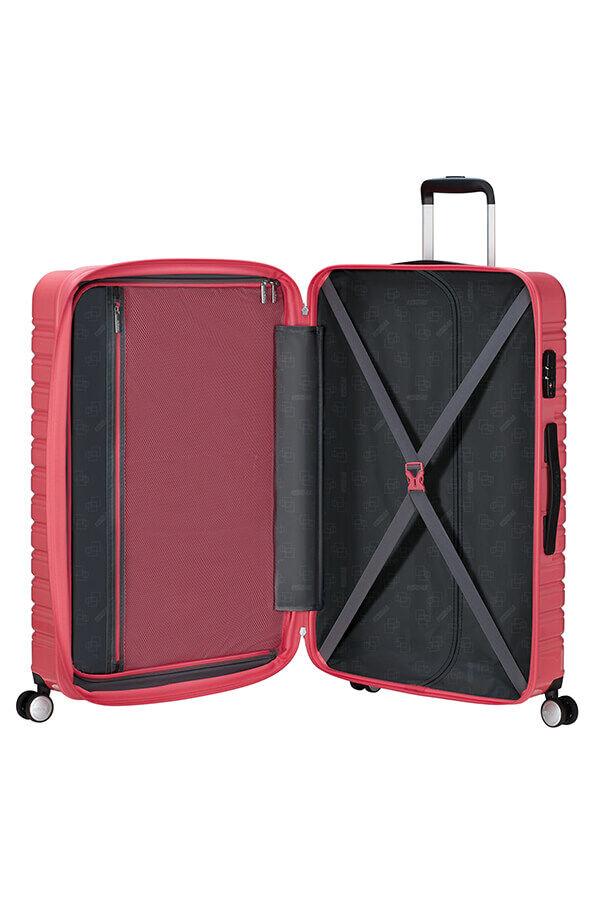 Flashline Pop Suuri matkalaukku | American Tourister Flashline Pop Spinner Exp TSA 78cm  Coral Pink