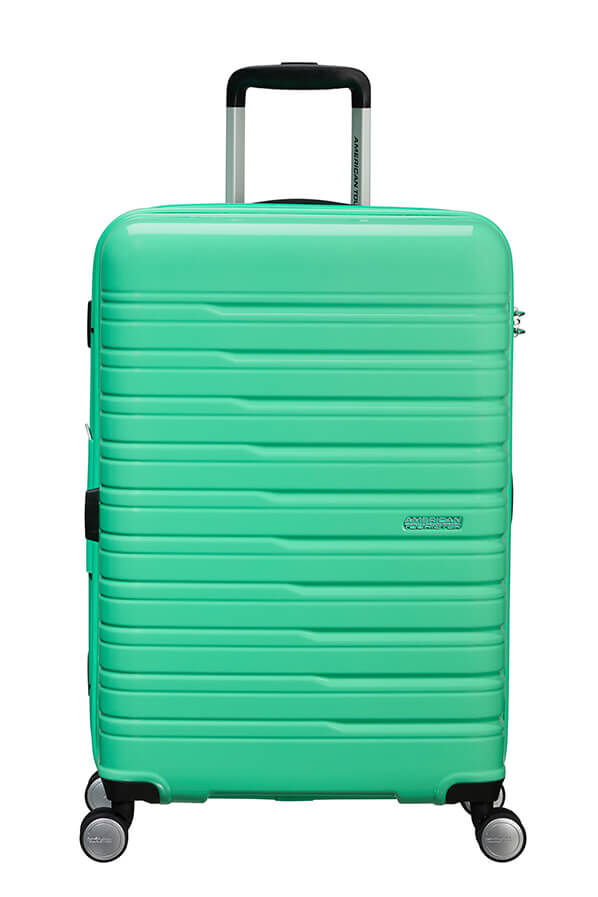Flashline Pop Keskikokoinen matkalaukku | American Tourister Flashline Pop Spinner Exp TSA 67cm  Light Green