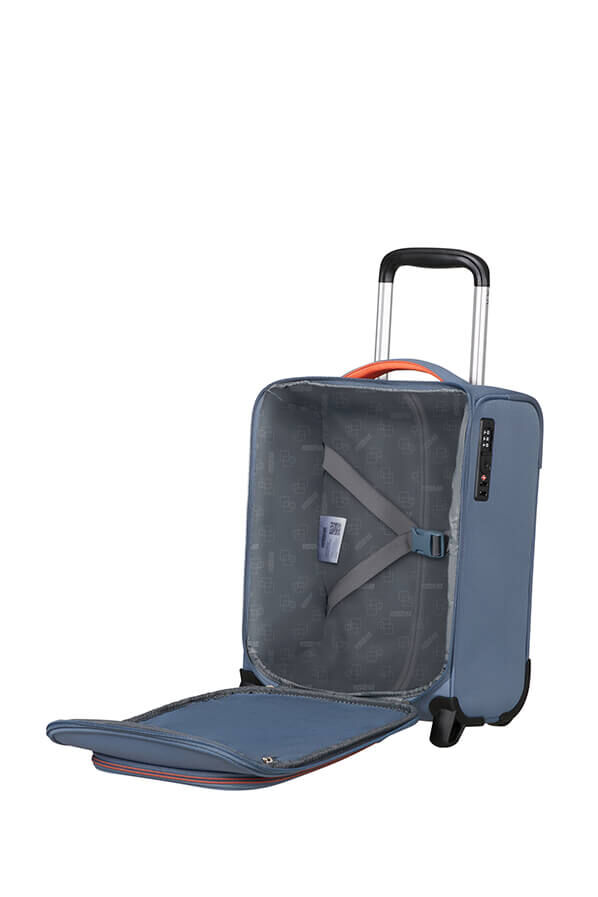 Cloudrider Kaksipy&ouml;r&auml;inen matkalaukku S/M | American Tourister Cloudrider Upright Underseater Tsa  Stone Blue