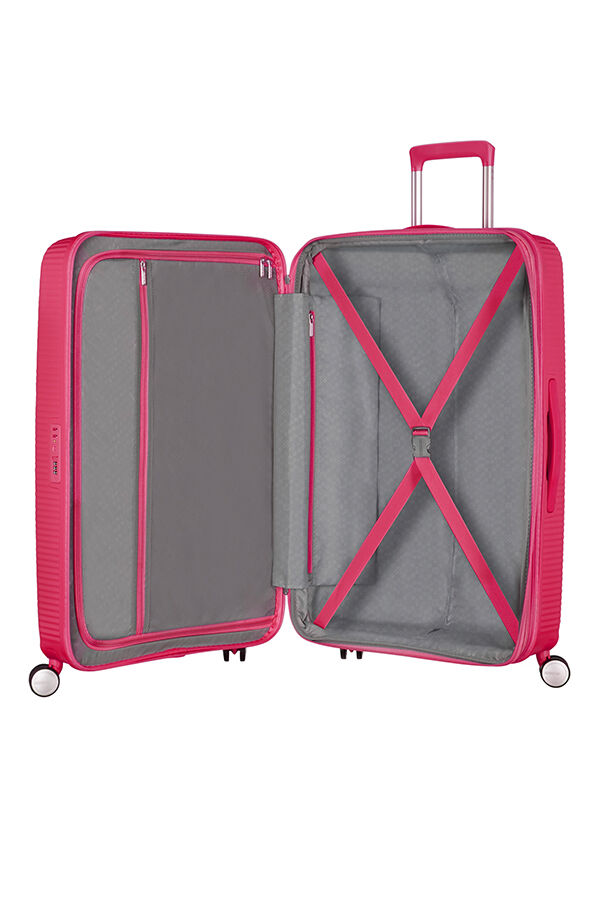 SoundBox Keskikokoinen matkalaukku | American Tourister Soundbox Spinner Expandable 67cm Lightning Pink