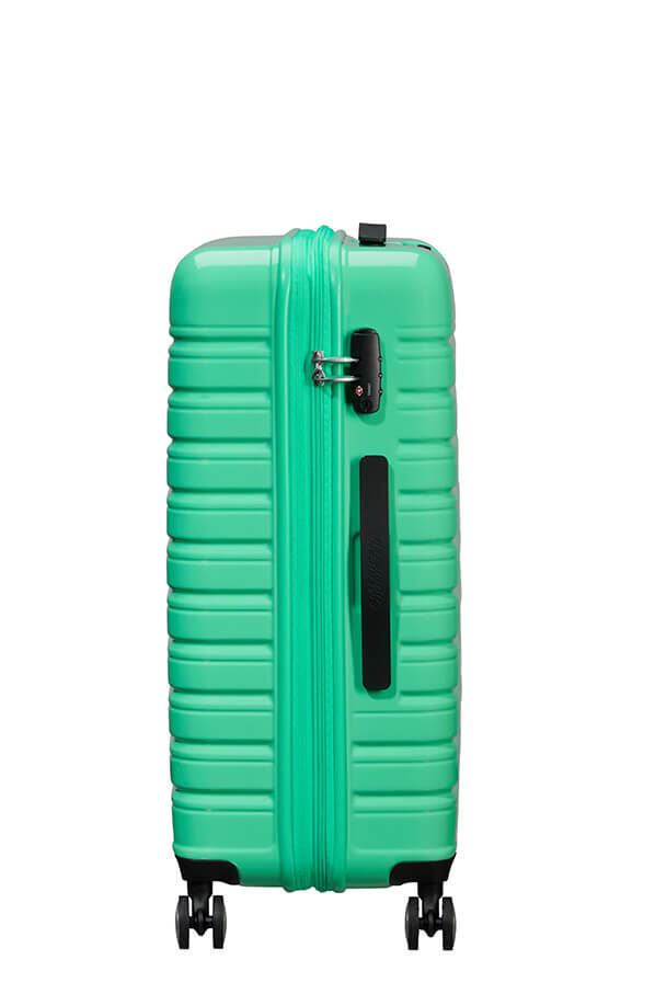 Flashline Pop Keskikokoinen matkalaukku | American Tourister Flashline Pop Spinner Exp TSA 67cm  Light Green