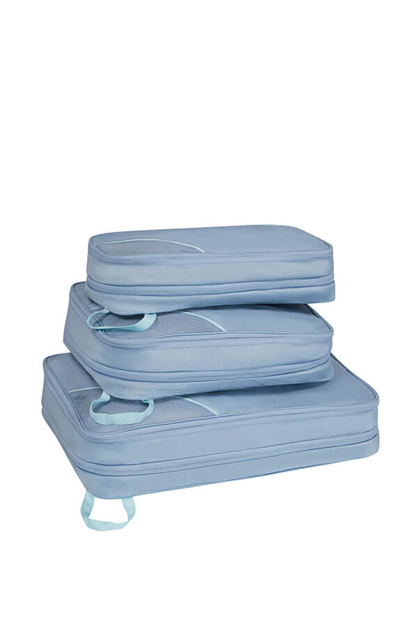 Packing Cubes 3 pakkauskuution sarja | American Tourister American Tourist. Ta Packing Cubes S/M/L  Stone Blue/Blue