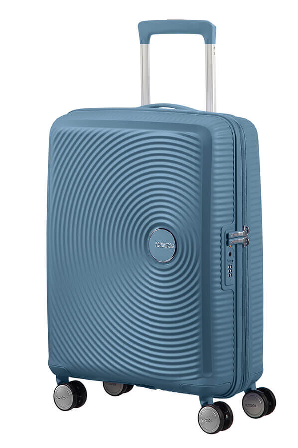 American Tourister Soundbox Spinner Expandable 55cm  Stone Blue