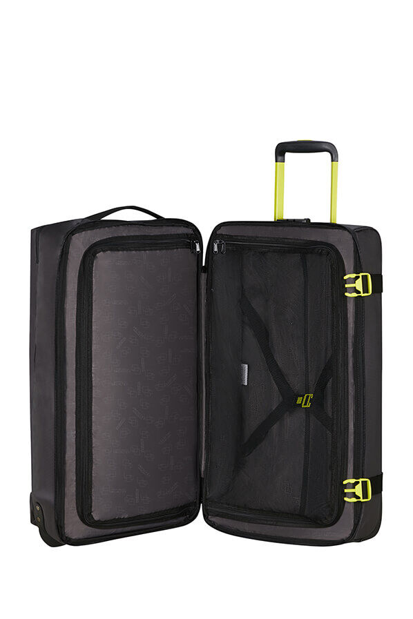 American Tourister Urban Track Duffle with Wheels Coated M  Black/Lime