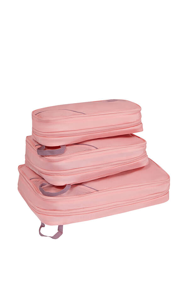 Packing Cubes 3 pakkauskuution sarja | American Tourister American Tourist. Ta Packing Cubes S/M/L  Pink/Mauve