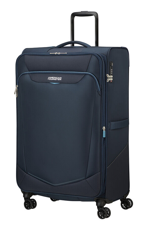 SummerRide Large Check in Blue Rolling Luggage Finland