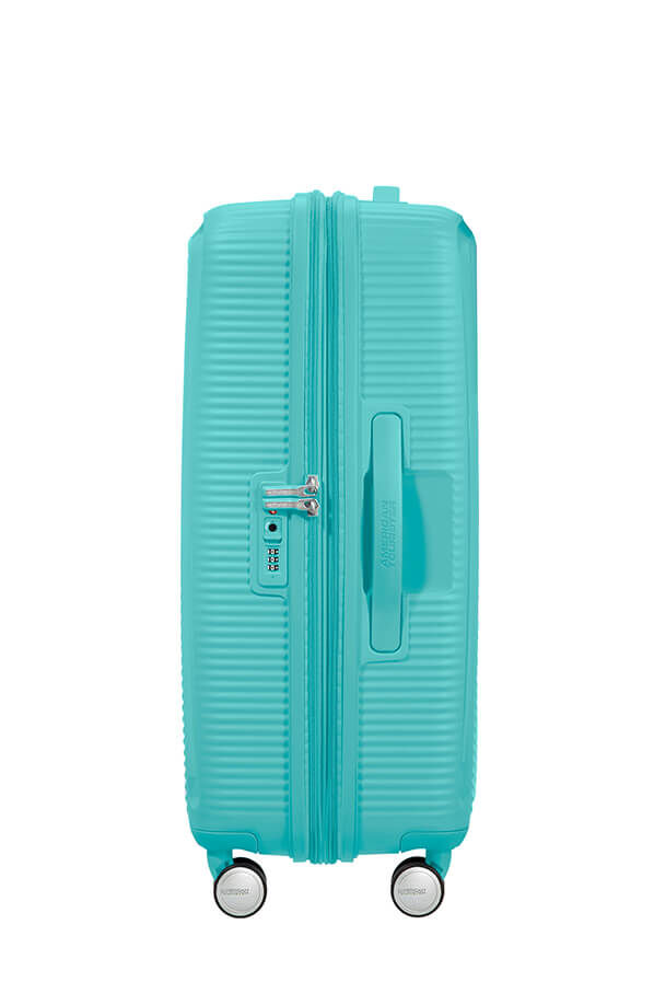 American Tourister Soundbox Spinner TSA Expandable 67cm  Poolside Blue