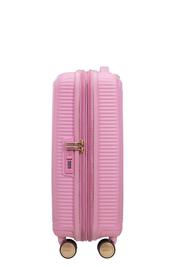 American Tourister Soundbox Spinner TSA Expandable 55cm  Pearl Pink/Gold