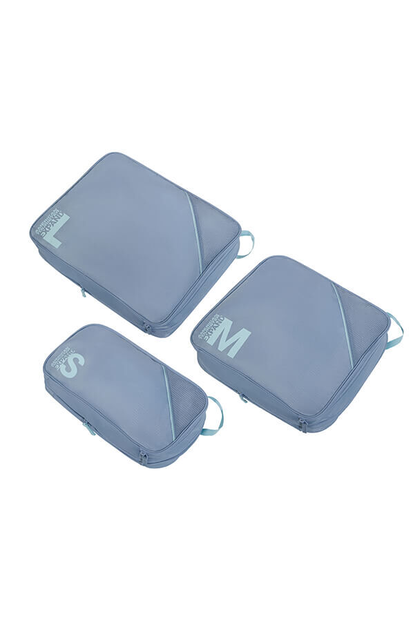 Packing Cubes 3 pakkauskuution sarja | American Tourister American Tourist. Ta Packing Cubes S/M/L  Stone Blue/Blue