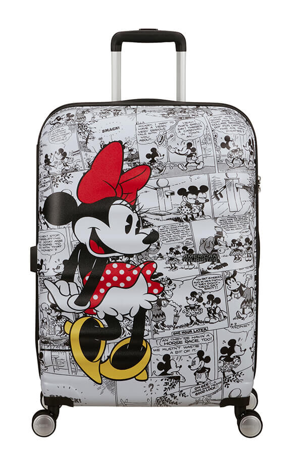American Tourister Disney Wavebreaker Spinner TSA Disney Fl 67cm  Minnie Comics White