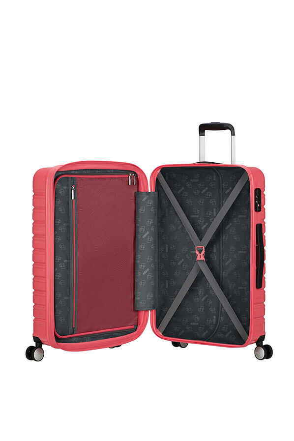 Flashline Pop Keskikokoinen matkalaukku | American Tourister Flashline Pop Spinner Exp TSA 67cm  Coral Pink