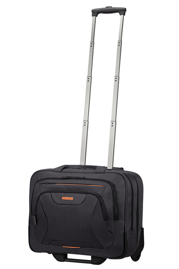 American Tourister At Work Rolling Tote  15.6inch Black/Orange