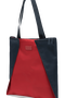 Lipault Pliable Foldable Shopper Navy/Cherry Red