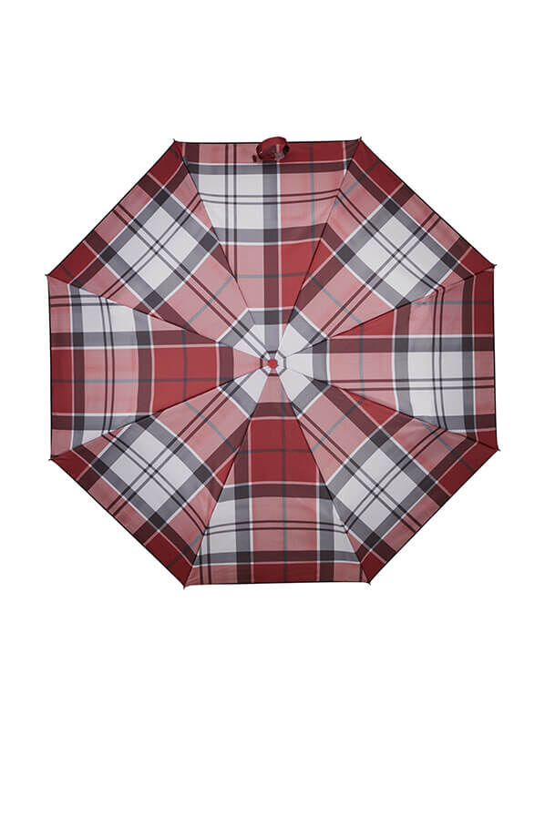 Samsonite Alu Drop S Safe 3 Sect. Auto O/C  Dark Red Check