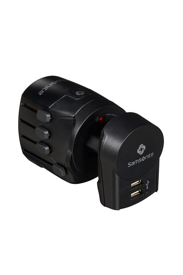 Samsonite Travel Accessories World Adaptor Pro 3-P+USB Black