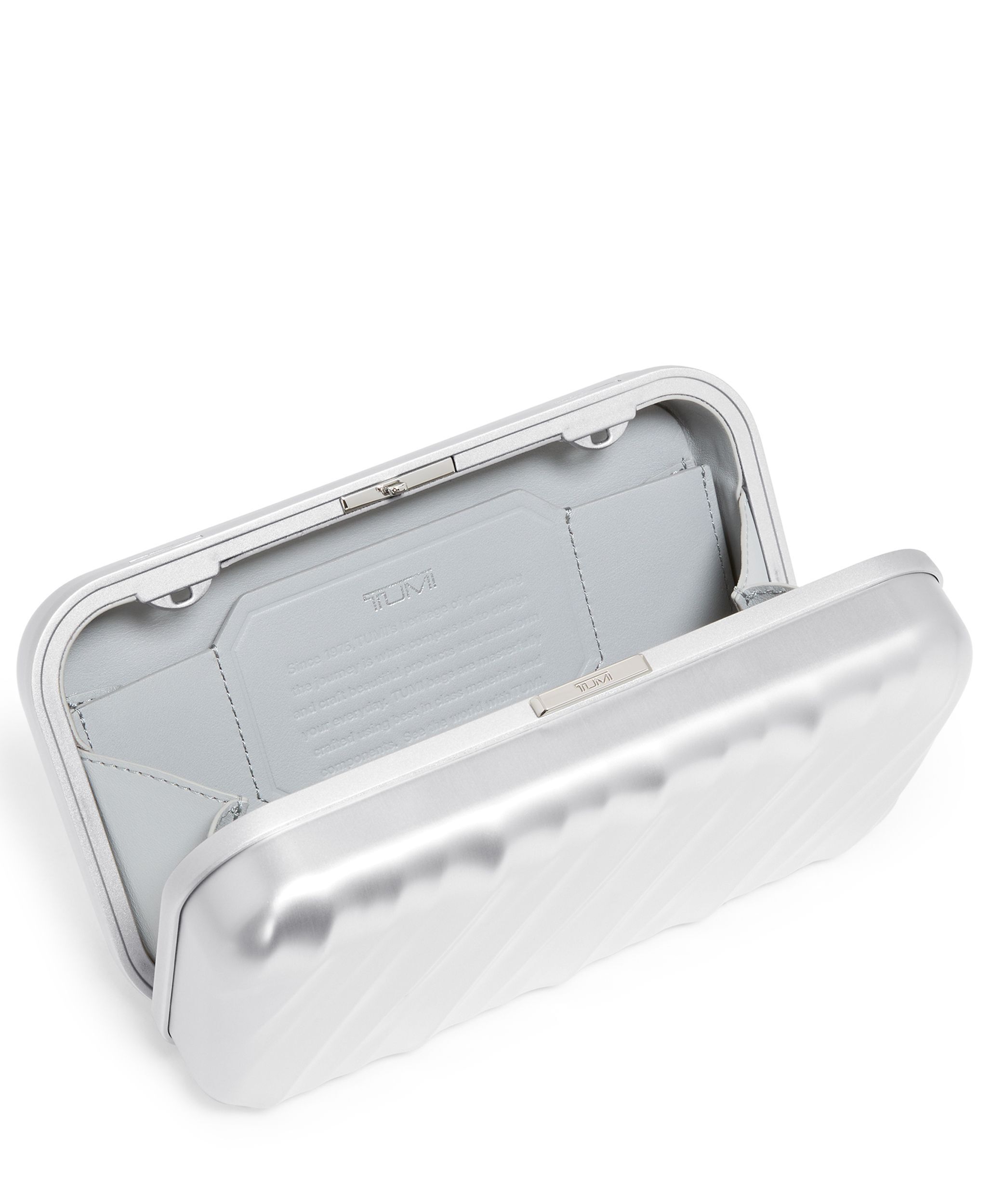 TUMI 19 Degree Aluminum MINAUDIERE Silver