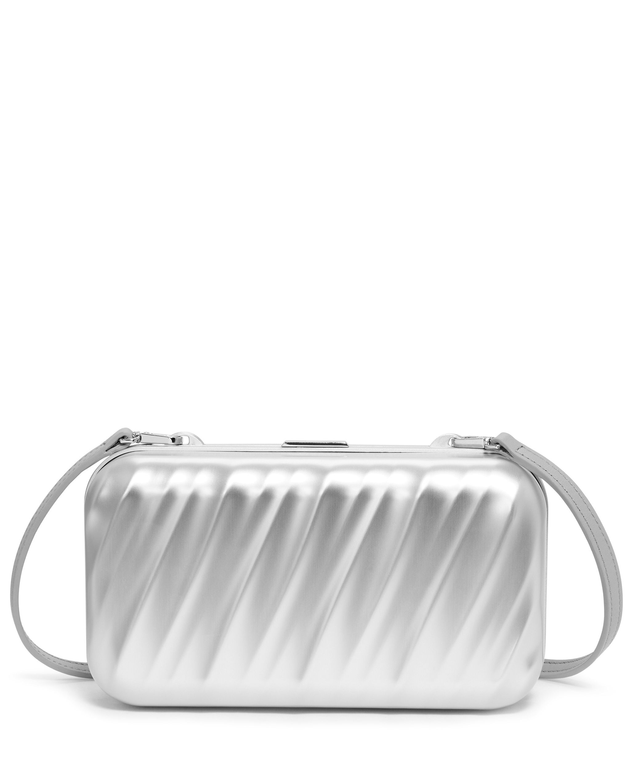 TUMI 19 Degree Aluminum MINAUDIERE Silver